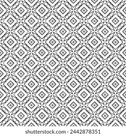 Black and white seamless abstract pattern. Background and backdrop. Grayscale ornamental design. Mosaic ornaments. Vector graphic illustration. EPS10.