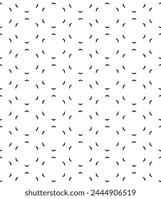 Black and white seamless abstract pattern. Background and backdrop. Grayscale ornamental design. Mosaic ornaments. Vector graphic illustration. EPS10.