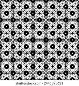Schwarz-Weiß nahtloses abstraktes Muster. Hintergrund und Hintergrund. Graustufen-Zierdesign. Mosaikverzierungen. Grafik-Illustration der Vektorgrafik. EPS10.