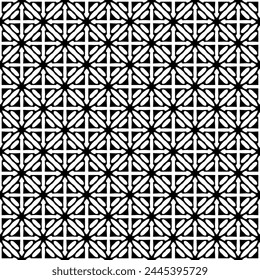Black and white seamless abstract pattern. Background and backdrop. Grayscale ornamental design. Mosaic ornaments. Vector graphic illustration. EPS10.