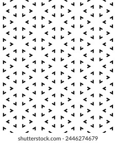 Black and white seamless abstract pattern. Background and backdrop. Grayscale ornamental design. Mosaic ornaments. Vector graphic illustration. EPS10.