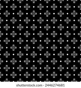 Schwarz-Weiß nahtloses abstraktes Muster. Hintergrund und Hintergrund. Graustufen-Zierdesign. Mosaikverzierungen. Grafik-Illustration der Vektorgrafik. EPS10.