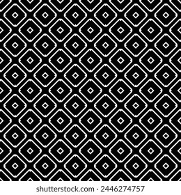 Black and white seamless abstract pattern. Background and backdrop. Grayscale ornamental design. Mosaic ornaments. Vector graphic illustration. EPS10.