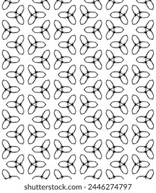 Black and white seamless abstract pattern. Background and backdrop. Grayscale ornamental design. Mosaic ornaments. Vector graphic illustration. EPS10.