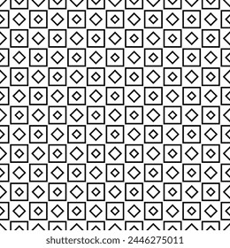 Black and white seamless abstract pattern. Background and backdrop. Grayscale ornamental design. Mosaic ornaments. Vector graphic illustration. EPS10.