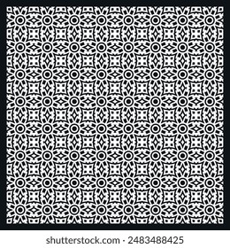 Black and white seamless abstract pattern background ornamental design