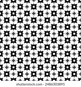 Patrón abstracto sin costuras blanco y negro. Fondo y telón de fondo. Diseño ornamental en escala de grises. Adornos en mosaico. Ilustración gráfica Vector. EPS10.