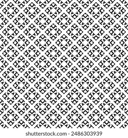 Schwarz-Weiß nahtloses abstraktes Muster. Hintergrund und Hintergrund. Graustufen-Zierdesign. Mosaikverzierungen. Grafik-Illustration der Vektorgrafik. EPS10.