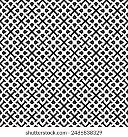 Schwarz-Weiß nahtloses abstraktes Muster. Hintergrund und Hintergrund. Graustufen-Zierdesign. Mosaikverzierungen. Grafik-Illustration der Vektorgrafik. EPS10.