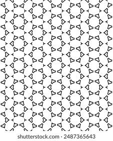 Black and white seamless abstract pattern. Background and backdrop. Grayscale ornamental design. Mosaic ornaments. Vector graphic illustration. EPS10.