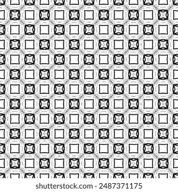 Black and white seamless abstract pattern. Background and backdrop. Grayscale ornamental design. Mosaic ornaments. Vector graphic illustration. EPS10.