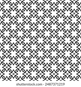 Schwarz-Weiß nahtloses abstraktes Muster. Hintergrund und Hintergrund. Graustufen-Zierdesign. Mosaikverzierungen. Grafik-Illustration der Vektorgrafik. EPS10.
