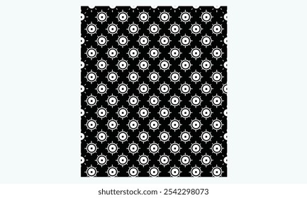Black and white seamless abstract pattern vector design for use.