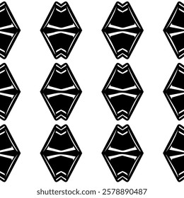 Black and white seamless abstract pattern. Background and backdrop. Grayscale ornamental design. Mosaic ornaments. Vector graphic illustration. EPS10.
