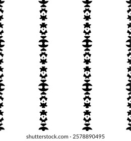 Black and white seamless abstract pattern. Background and backdrop. Grayscale ornamental design. Mosaic ornaments. Vector graphic illustration. EPS10.