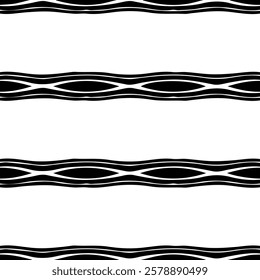 Black and white seamless abstract pattern. Background and backdrop. Grayscale ornamental design. Mosaic ornaments. Vector graphic illustration. EPS10.