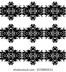 Black and white seamless abstract pattern. Background and backdrop. Grayscale ornamental design. Mosaic ornaments. Vector graphic illustration. EPS10.