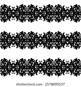 Black and white seamless abstract pattern. Background and backdrop. Grayscale ornamental design. Mosaic ornaments. Vector graphic illustration. EPS10.