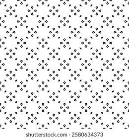 Black and white seamless abstract pattern. Background and backdrop. Grayscale ornamental design. Mosaic ornaments. Vector graphic illustration. EPS10.