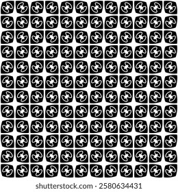Black and white seamless abstract pattern. Background and backdrop. Grayscale ornamental design. Mosaic ornaments. Vector graphic illustration. EPS10.