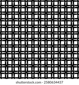 Black and white seamless abstract pattern. Background and backdrop. Grayscale ornamental design. Mosaic ornaments. Vector graphic illustration. EPS10.