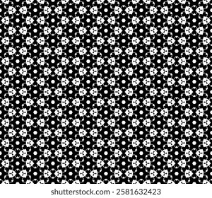 Black and white seamless abstract pattern. Background and backdrop. Grayscale ornamental design. Mosaic ornaments. Vector graphic illustration. EPS10.