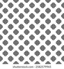 Black and white seamless abstract pattern. Background and backdrop. Grayscale ornamental design. Mosaic ornaments. Vector graphic illustration. EPS10.
