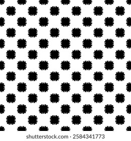 Black and white seamless abstract pattern. Background and backdrop. Grayscale ornamental design. Mosaic ornaments. Vector graphic illustration. EPS10.