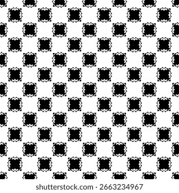Patrón abstracto sin fisuras en blanco y negro. Antecedentes y contexto. Diseño ornamental en escala de grises. Adornos de mosaico. Vector ilustración gráfica. EPS10.