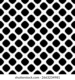 Patrón abstracto sin fisuras en blanco y negro. Antecedentes y contexto. Diseño ornamental en escala de grises. Adornos de mosaico. Vector ilustración gráfica. EPS10.