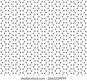 Black and white seamless abstract pattern. Background and backdrop. Grayscale ornamental design. Mosaic ornaments. Vector graphic illustration. EPS10.