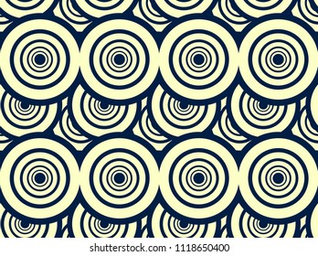 Black and white seamless background with circles 