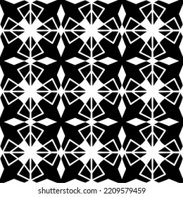 Black and white seamless background. Geometrical Pattern design. Simple and minimal pattern ideal for Wallpaper, Backdrop, shirt printing, fashion, stencil, handmade craft. Vector Illustration.