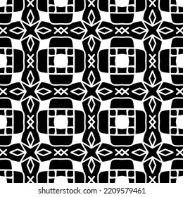 Black and white seamless background. Geometrical Pattern design. Simple and minimal pattern ideal for Wallpaper, Backdrop, shirt printing, fashion, stencil, handmade craft. Vector Illustration.