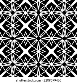Black and white seamless background. Geometrical Pattern design. Simple and minimal pattern ideal for Wallpaper, Backdrop, shirt printing, fashion, stencil, handmade craft. Vector Illustration.