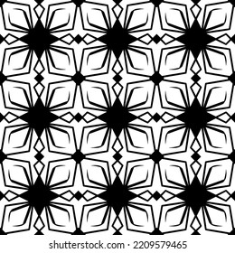 Black and white seamless background. Geometrical Pattern design. Simple and minimal pattern ideal for Wallpaper, Backdrop, shirt printing, fashion, stencil, handmade craft. Vector Illustration.