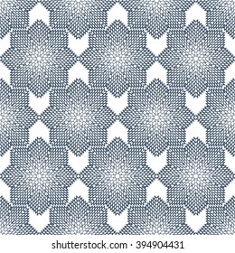 Black and white seamless background with a geometrical ornament.  Vector illustration  