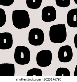 Black and white seamless background, Simple Polka Squares cube with rounded corners design, perfect for surface such as textiles, bedding, pillow throw, stationary and product packaging, 