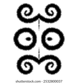 black and white seamless batik dayak square pattern background design