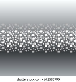 Black and white seamless border with squares