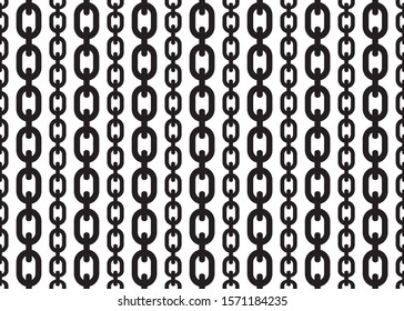 Black and White Seamless Chain Pattern, Fashion Print Design