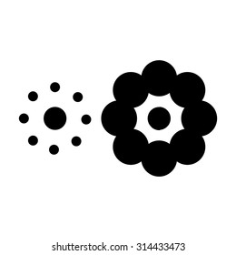 black and white seamless circle background vector