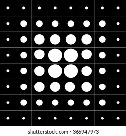  Black and white seamless circle background