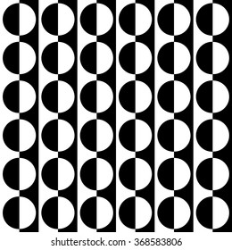  Black and white seamless circle background