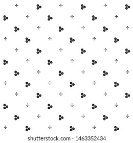 Black and White Seamless circle doodle Lines Pattern. Abstract  Background Design, Vector illustration isolated
