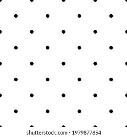 Black and white seamless  confetti background. Hand drawn pattern with  dotted design. Vector abstract polka dot wallpaper.