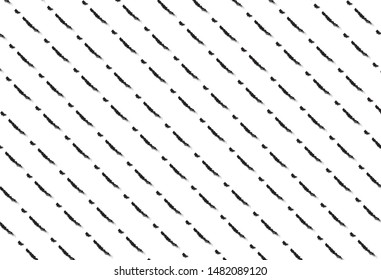 Black and white seamless dash lines charcoal texture background vector graphic for design use - minimal graphic wallpaper or web background.