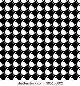 Black and white seamless decorative background with cats