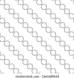 Patrón de puntos circular de líneas de doodle sin soldadura en blanco y negro. Diseño de fondo abstracto, ilustración vectorial aislada
