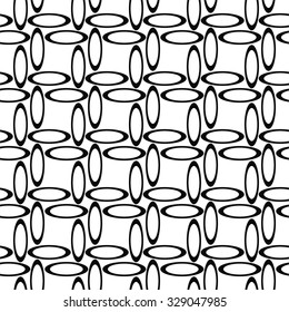 Black white seamless ellipse pattern